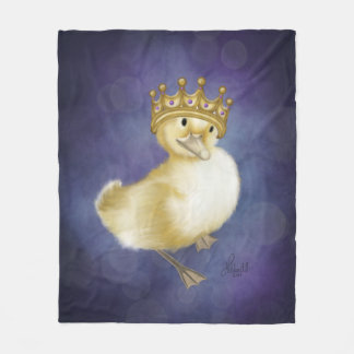 Couverture Polaire Royal Quackery : Canard jaune avec Couronne or