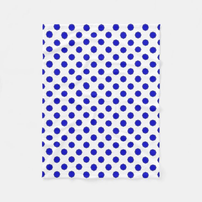 Couverture Polaire Ruban de fleurs bleues par Kenneth Yoncich (Devant)