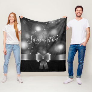 Couverture Polaire Ruban noir et blanc
