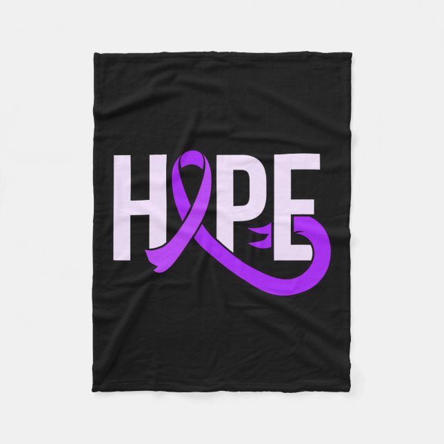 Couverture Polaire Ruban pourpre Sensibilisation à la maladie d'Alzhe (Devant)