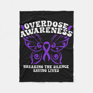 Couverture Polaire Ruban Violet de Sensibilisation au Surdosage Drogu