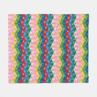 Couverture Polaire Ruban zigzag festif Plaid en polaire