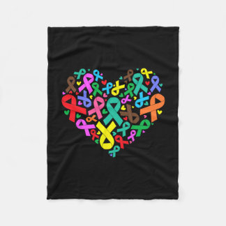 Couverture Polaire Rubans de sensibilisation Soutien cardiaque