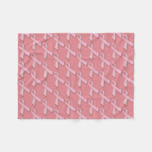 Couverture Polaire Rubans rose Girlie Motif carrelé
