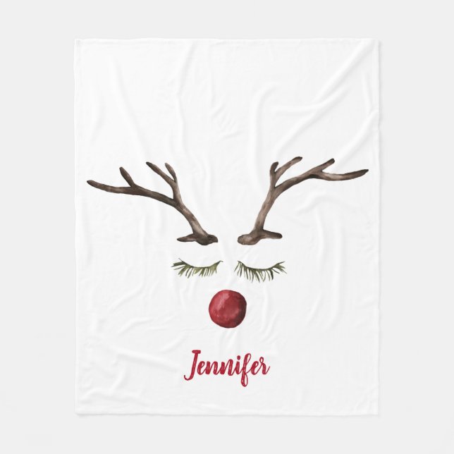 Couverture Polaire Rudolph Red Nose Reindeer (Devant)