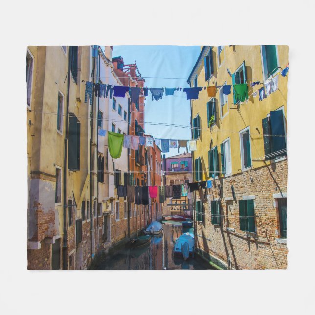 Couverture Polaire Rue à Venise avec lave-linge Italie (Devant (Horizontal))