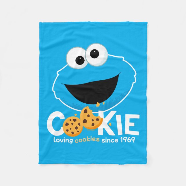 Couverture Polaire Rue Sésame | Cookie Monster Lookies (Devant)