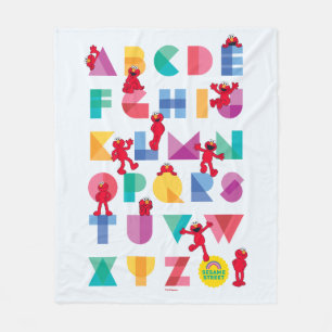 Couverture Polaire Rue Sésame Elmo Alphabet