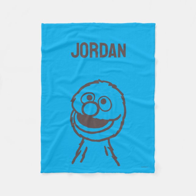 Couverture Polaire Rue Sésame | Lumière de Grover | Ajouter Votre Nom (Devant)