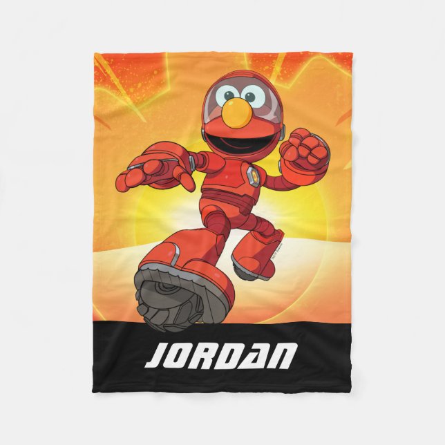 Couverture Polaire Rue Sésame | Mécaniciens Elmo | Ajouter un nom (Devant)