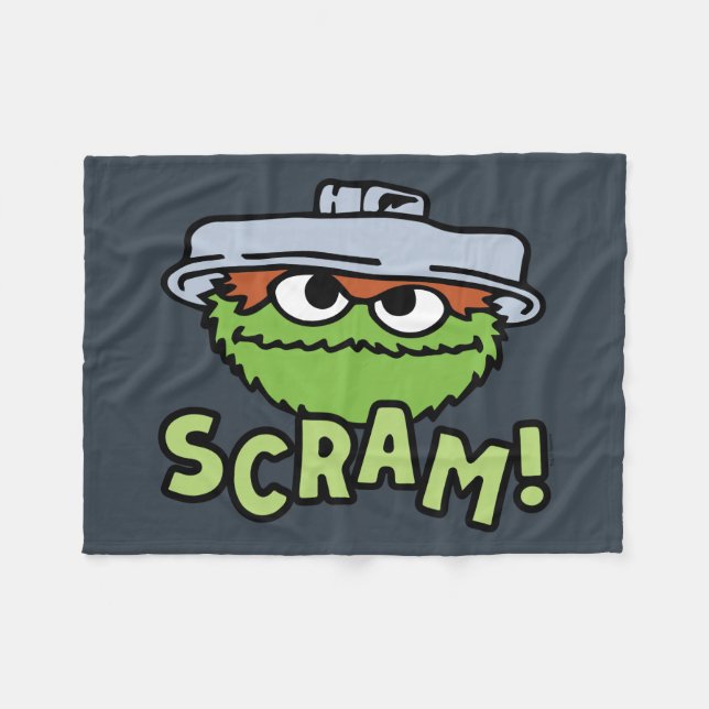 Couverture Polaire Rue Sésame | Oscar the Grouch Scram! (Devant (Horizontal))