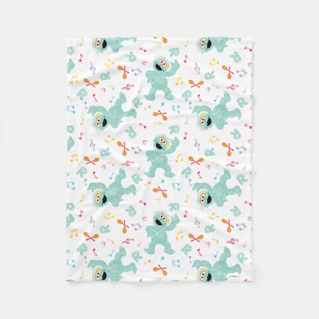 Couverture Polaire Rue Sésame | Rosita Music Scribble Motif (Devant)