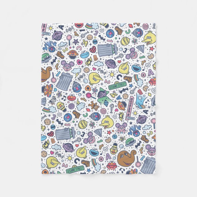 Couverture Polaire Rue Sésame | Sesame Pals DoodMotif (Devant)