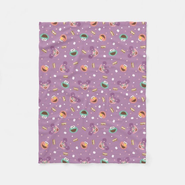 Couverture Polaire Rue Sésame | S'mores Motif (Devant)