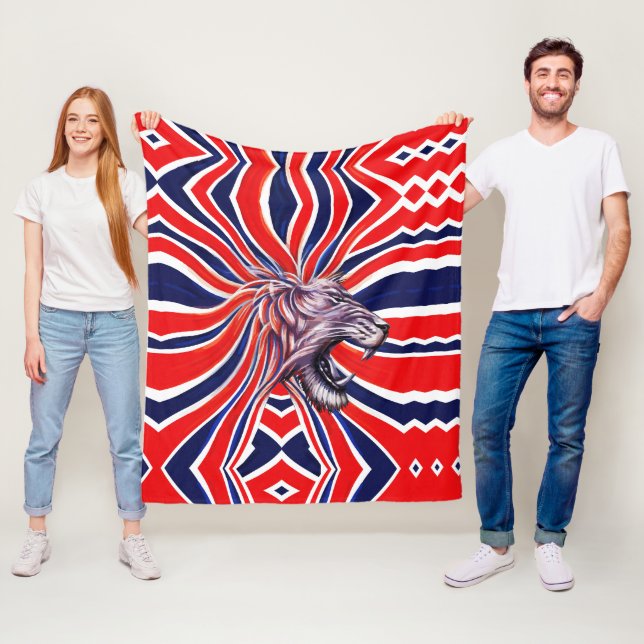 Couverture Polaire Rugissement Majestueux (En situation)