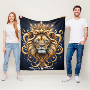 Couverture Polaire "Rugissement Royal Étincelant"