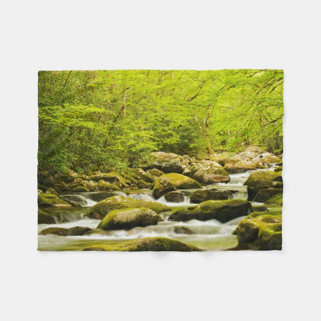 Couverture Polaire Ruisseau Rugissant au printemps (Devant (Horizontal))