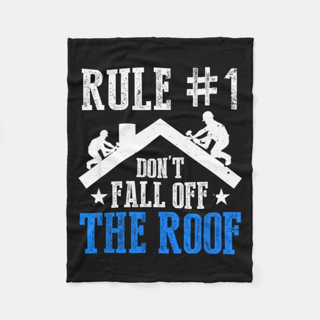 Couverture Polaire Rule Number One Don't Fall Off The Roof Roofing Co (Devant)