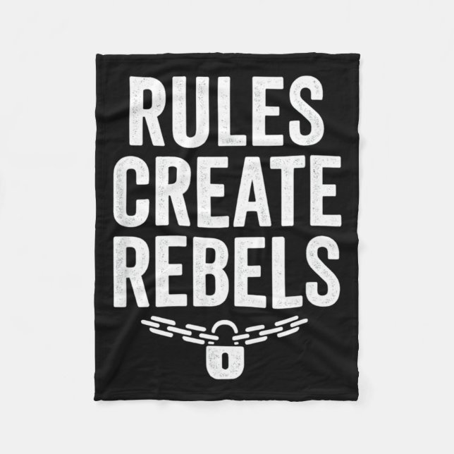 Couverture Polaire Rules Rebels Protest Dom Statement Gift  (Devant)
