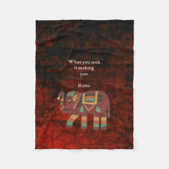 Couverture Polaire Rumi Inspirationnel Ce Que Vous Cherchez Citer (Devant)