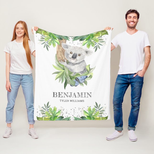 Couverture Polaire Russe Forêt Cute Petit Ours Koala (En situation)