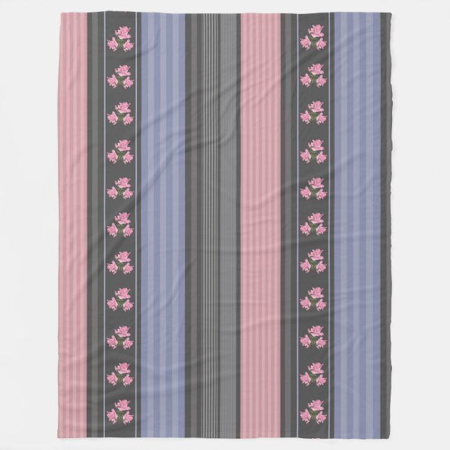 Couverture Polaire Russe, rayé, patchwork (Devant)