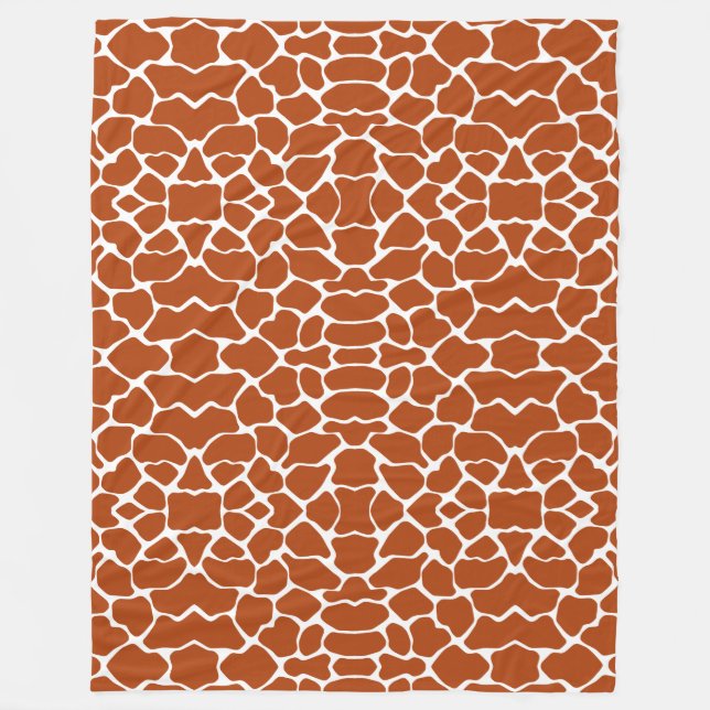 Couverture Polaire Rust Red Safari Giraffe (Devant)