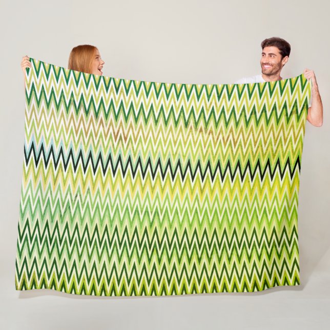 Couverture Polaire Rustique Chevron Zigzag Motif (En situation)
