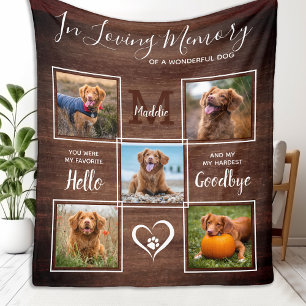 Couverture Polaire Rustique En Mémoire Amoureuse Photo Collage Pet Me
