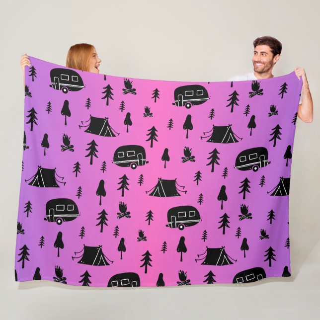 Couverture Polaire RV et Camping Amour Camping Parfait Camping (En situation)