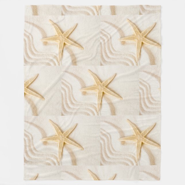 Couverture Polaire Sable et Starfish couleur neutre naturelle (Devant)