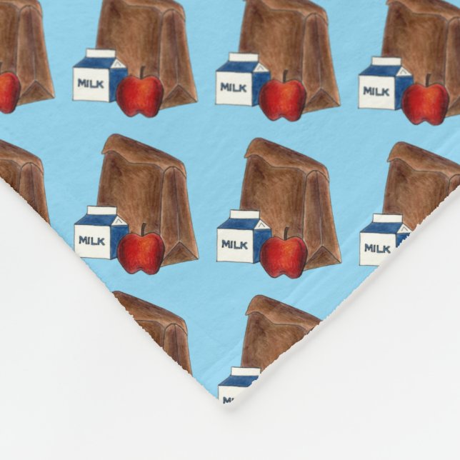 Couverture Polaire Sac Brown Sack École Déjeuner Lady Teacher Cafétér (Coin)