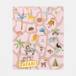 Couverture Polaire Safari Adventure Fleece Blanket - Explore the Wild