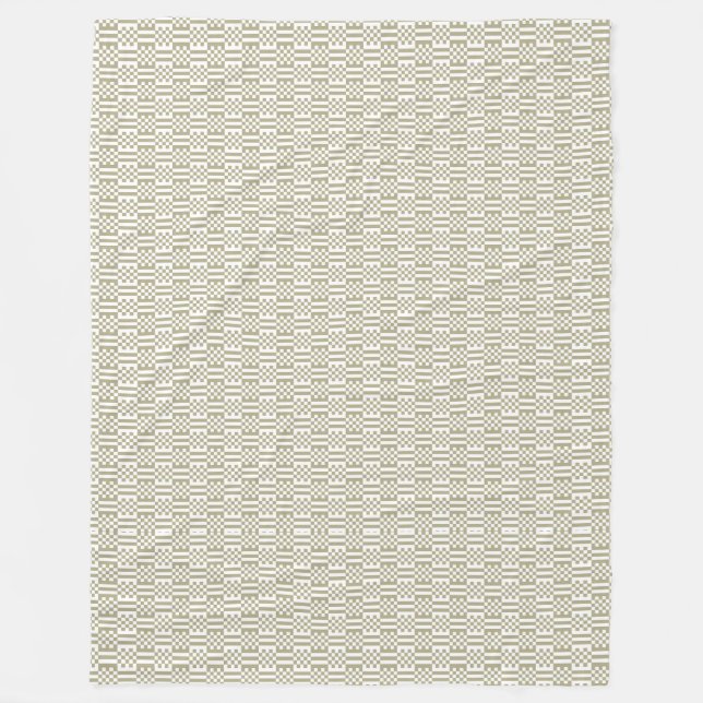 Couverture Polaire Sage Green Geometric Pattern Fleece Blanket (Devant)