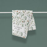 Couverture Polaire Sage vert botanique élégant moderne famille<br><div class="desc">Sage vert,  noir,  marron vert et gris élégant feuillage moderne eucalyptus aquarelle botanique naturelle Noël couverture cadeau de Noël. Design simple,  propre et élégant.</div>