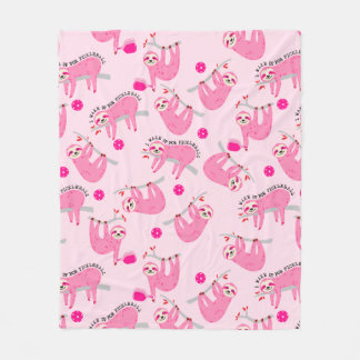 Couverture Polaire Saignées de pickleball rose mignonne 🦥