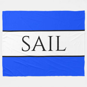Couverture Polaire SAIL Bright Bleu Nautique Bleu Blancs