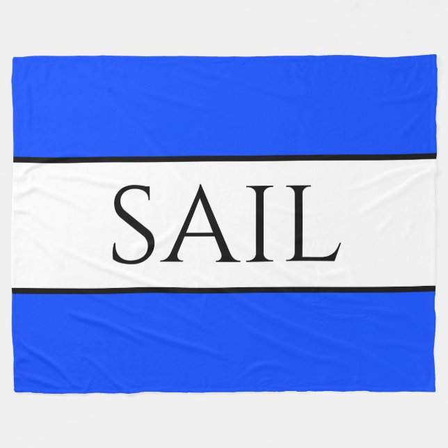 Couverture Polaire SAIL Bright Bleu Nautique Bleu Blancs (Devant (Horizontal))