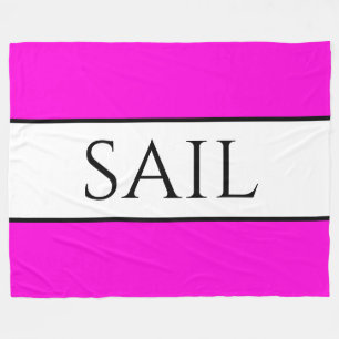 Couverture Polaire SAIL Nautique rose vif Blancs été