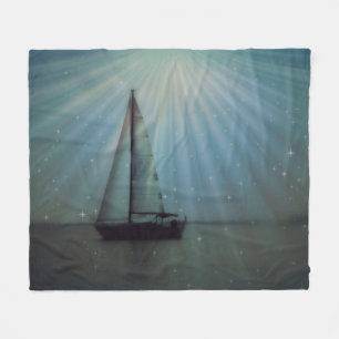 Couverture Polaire SailBoat & Stars Fleece Blanket