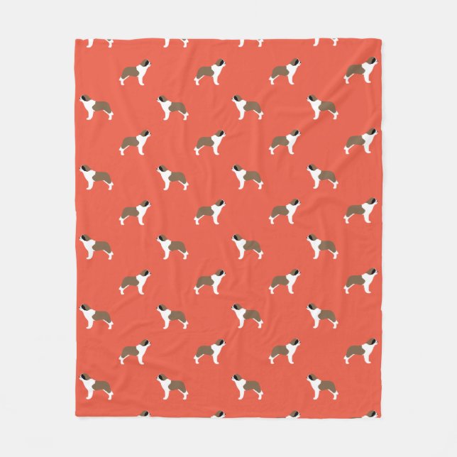 Couverture Polaire Saint Bernard Dogs Motif (Devant)