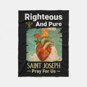 Couverture Polaire Saint catholique Joseph, saint patron des pères, p