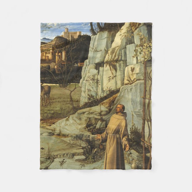 Couverture Polaire Saint François Dans Le Désert Par Giovanni Bellini (Devant)