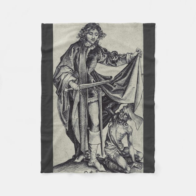 Couverture Polaire Saint Martin de Tours Gravure d'art (Devant)
