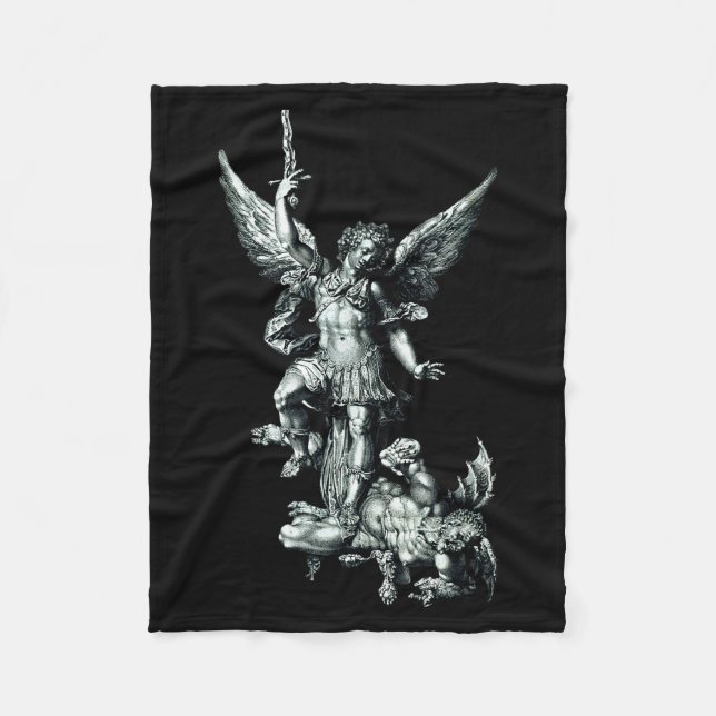 Couverture Polaire Saint Michael The Archangel Defeating Satan Christ (Devant)