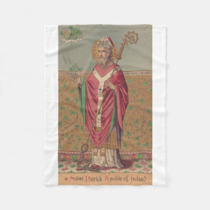 Couverture Polaire Saint Patrick d'Irlande Art Sacré Celtique