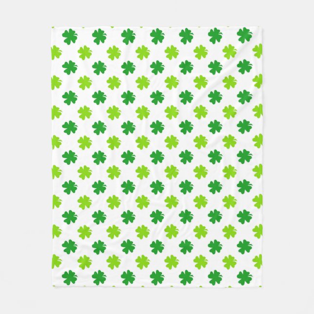 Couverture Polaire Saint Patrick's Day Clover Feuille Motif-54601 (Devant)