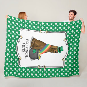 Couverture Polaire Saint Patrick's Day Irlandais Setter Dog (rouge 1)