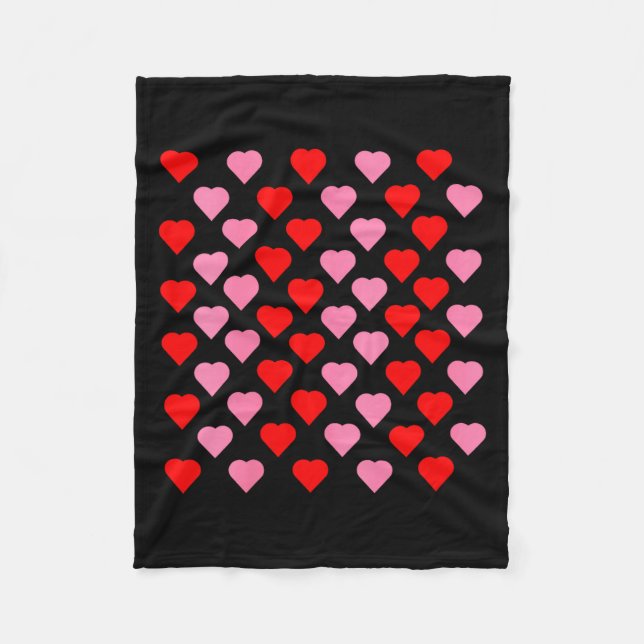 Couverture Polaire Saint Valentin drôle des femmes Nk et cœurs rouges (Devant)