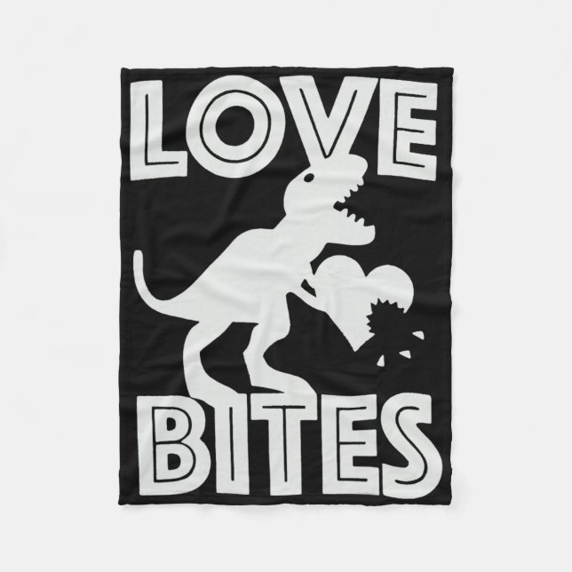 Couverture Polaire Saint-Valentin Love Bites Dinosaure  (Devant)